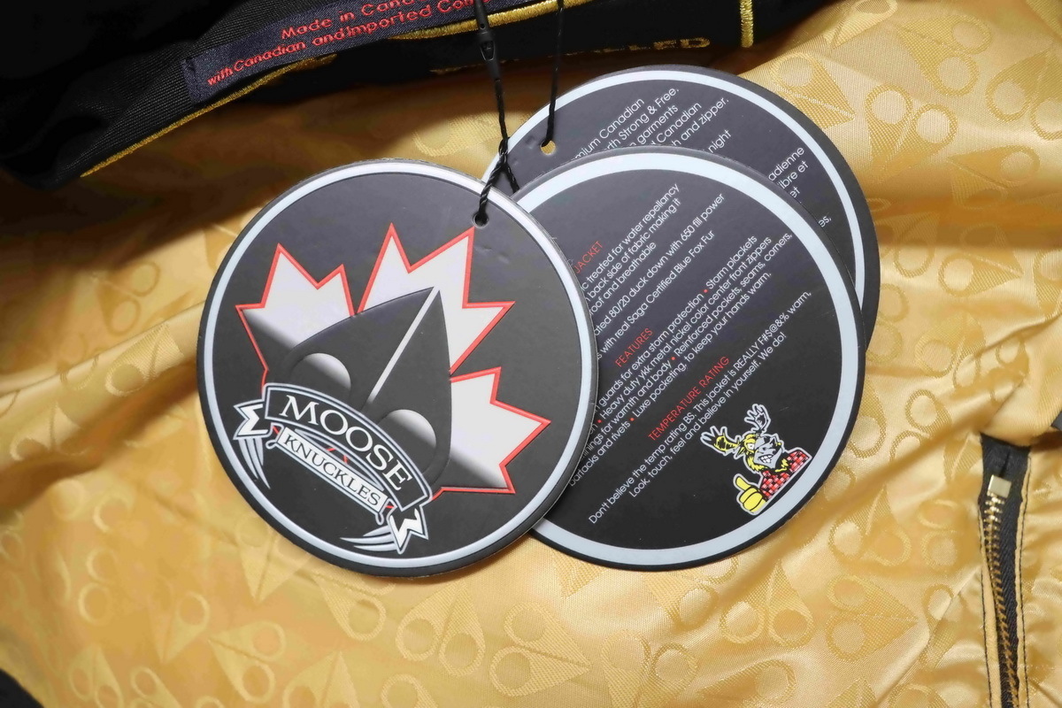 Moose Knuckles Classic Gold Scissors Down Jacket #06-Black