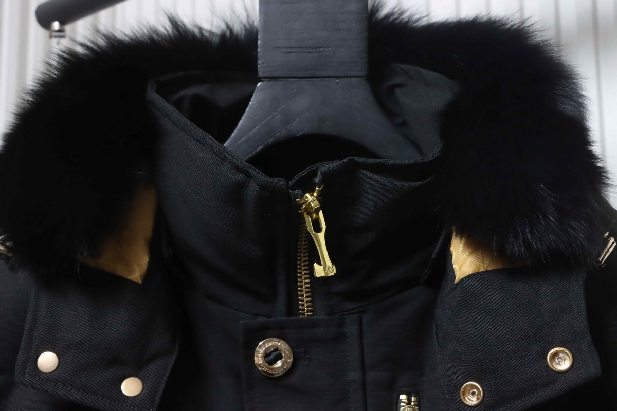 Moose Knuckles Classic Gold Scissors Down Jacket #06-Black