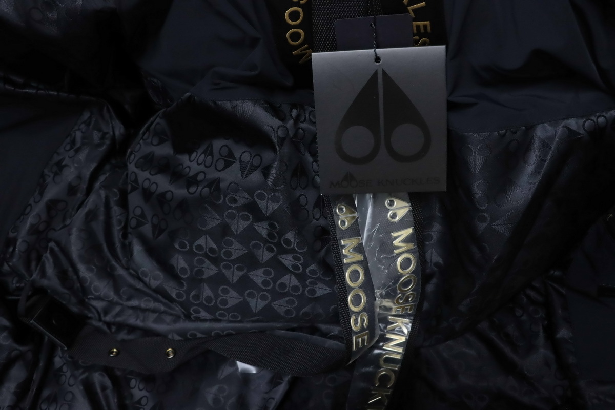 Moose Knuckles Double-zip Bomber Jacket #12-Black