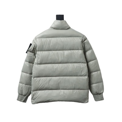 Moose Knuckles Gray Stand-up Collar Down Jacket Gold Scissors 02