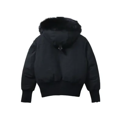 Moose Knuckles Short Bomber Jacket With A Pom-Pom #03-Black 02