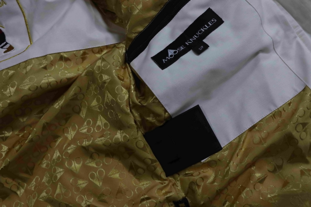 Moose Knuckles Women's Gold Scissors Down Jacket #05-White