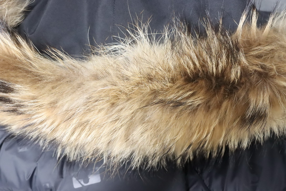  MLB 2nd Generation Black Workwear Down Jacket With Large Fur Collar