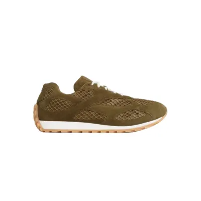 Bottega Veneta Orbit Sneakers Military Green Brown 02