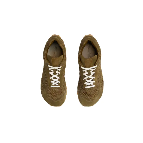 Bottega Veneta Orbit Sneakers Military Green Brown