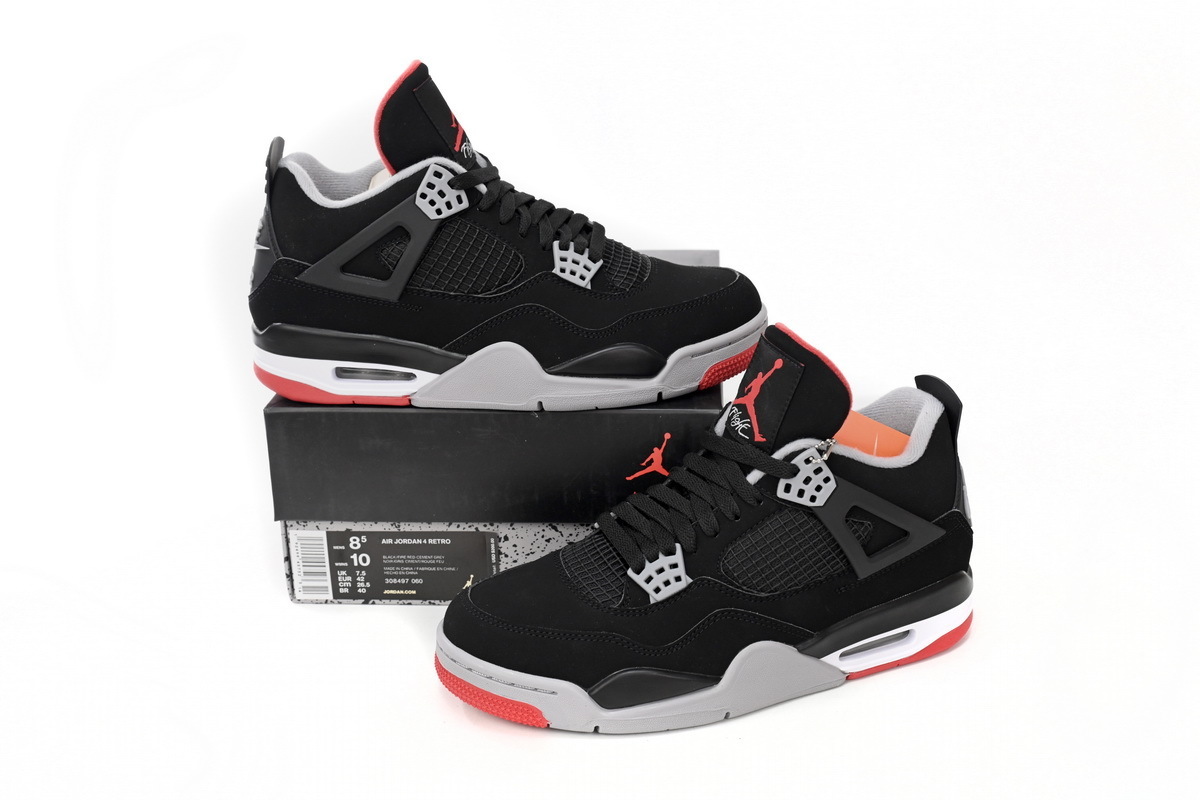 【Black Friday Special Offers】PK God Batch Air Jordan 4 Retro Bred 308497-060