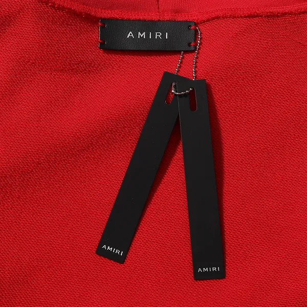 AMIRI Stacked Bones Hoodie #9235 Black/Gray/Red