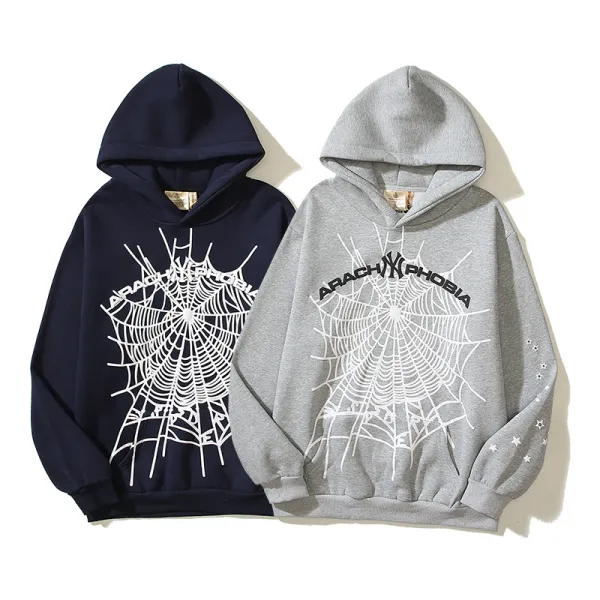 Sp5der Arach NY Phobia Hoodie #2606 Black/Gray