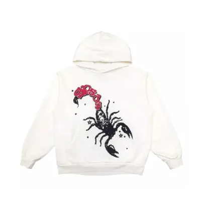 Sp5der x Mariah The Scientist Scorpion Hoodie White 01