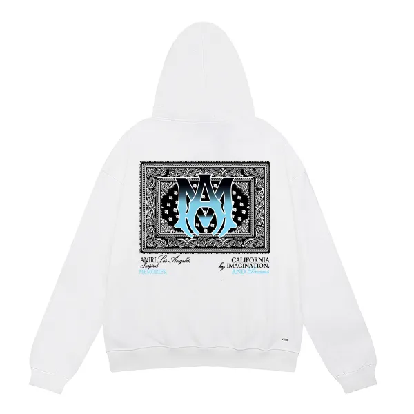 AMIRI Bandana Hoodie #9285 Black/White