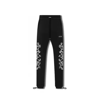 Amiri Checkered Bones Sweatpant 'Black' 02