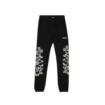 Amiri Checkered Bones Sweatpant 'Black' 01