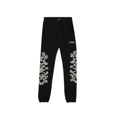 Amiri Checkered Bones Sweatpant 'Black' 01