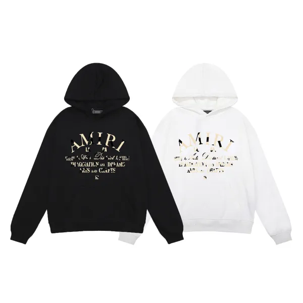 AMIRI Logo Print Hoodie #9286 Black/White