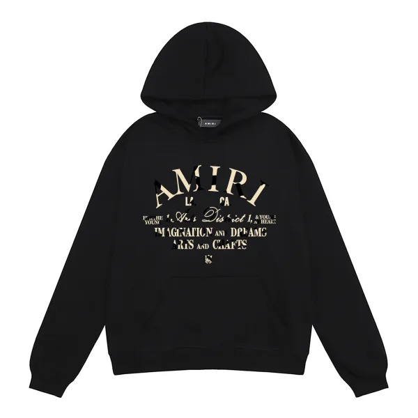 AMIRI Logo Print Hoodie #9286 Black/White