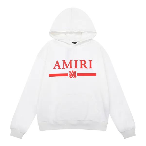 AMIRI Ma Bar Logo Hoodie #9263 Black/White