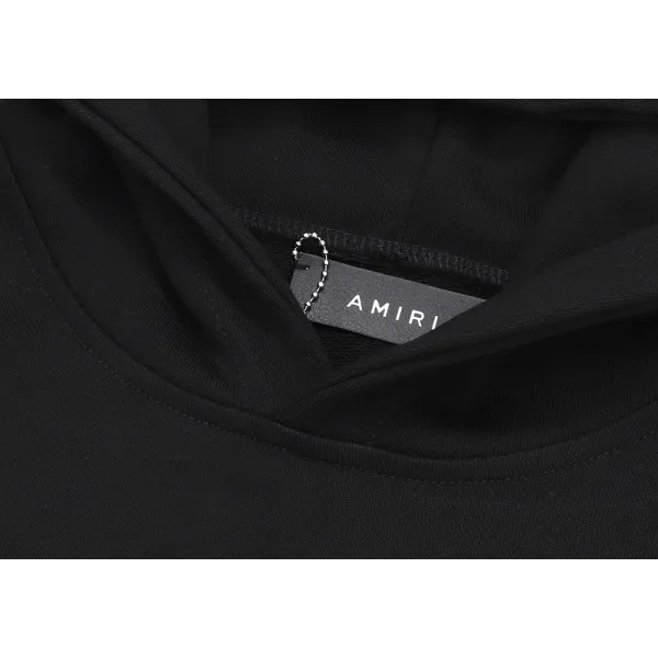 AMIRI Ma Bar Logo Hoodie #9263 Black/White