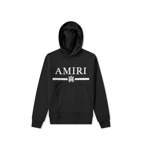 AMIRI Ma Bar Logo Hoodie Black White