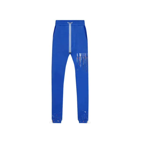 Amiri Paint Drip Core Logo Sweatpant Blue