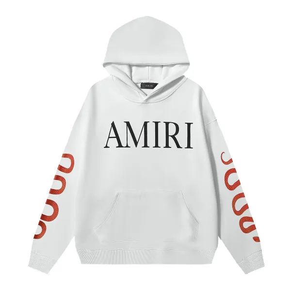 AMIRI Snake Print Hoodie #9287 Black/White