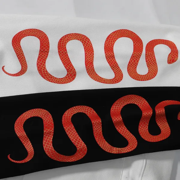 AMIRI Snake Print Hoodie #9287 Black/White