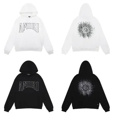 AMIRI Sun Hoodie #9278 Black/White 01