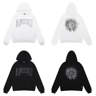 AMIRI Sun Hoodie #9278 Black/White 01