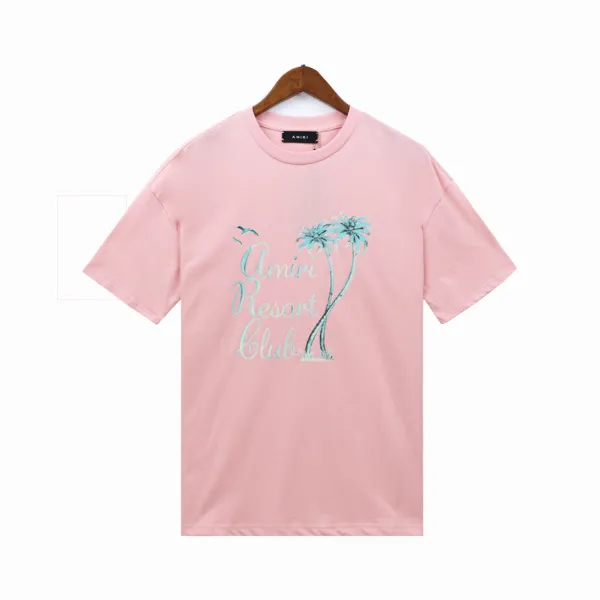 Amiri Twisted Palms T-Shirt #2215 Pink/Black