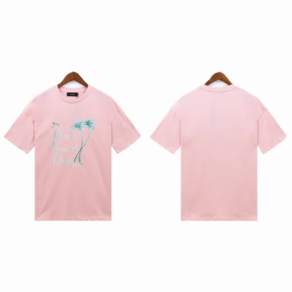 Amiri Twisted Palms T-Shirt #2215 Pink/Black