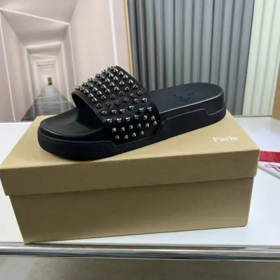 Christian Louboutin Pool Fun Flat Black Gun PB 1201293 BK58 02