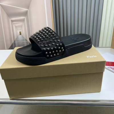 Christian Louboutin Pool Fun Flat Black Gun PB 1201293 BK58 02