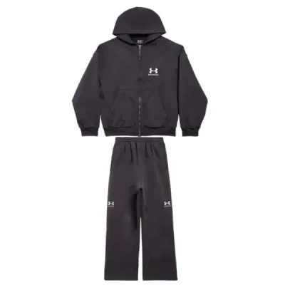 Balenciaga x Under Armour Zip Up Hoodie 'Black/White' +Balenciaga x Under Armour Baggy Sweatpants 'Black/White' 01