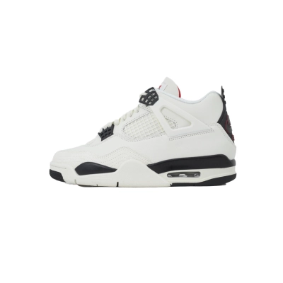 PK God Batch Air Jordan 4 Retro White Black And Red IM4002-100 01