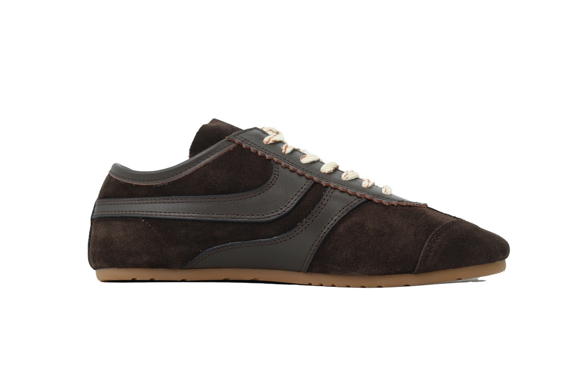 PK God Batch Dries Van Noten Suede Sneakers Curling Green Brown