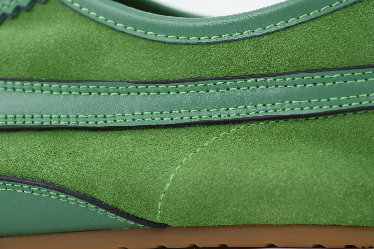 PK God Batch Dries Van Noten Suede Sneakers Flipped White Green