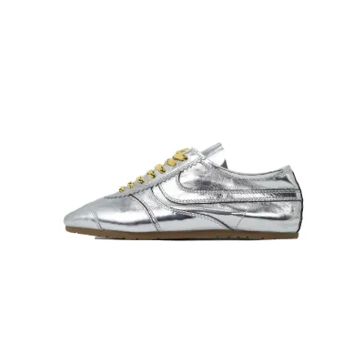 PK God Batch Dries Van Noten Suede Sneakers Liquid Silver 01