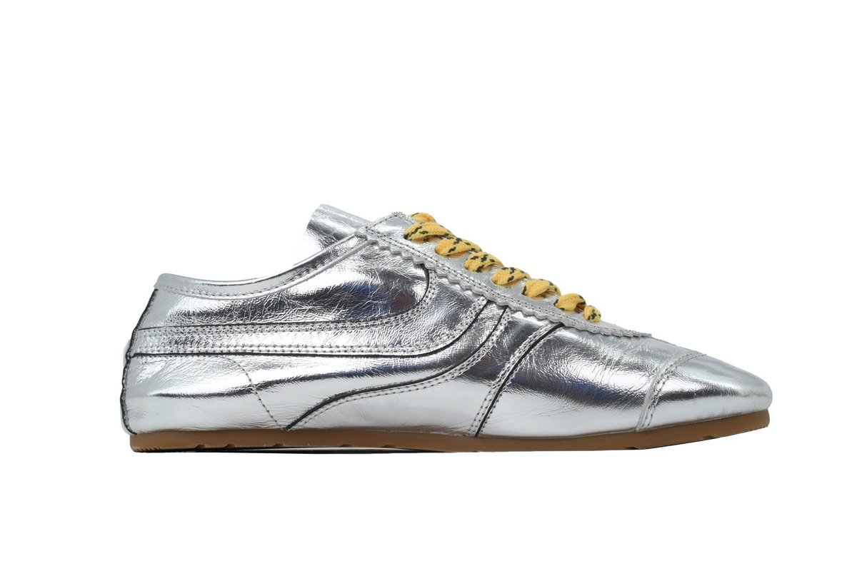 PK God Batch Dries Van Noten Suede Sneakers Liquid Silver