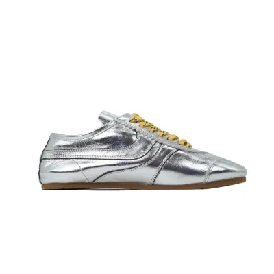 PK God Batch Dries Van Noten Suede Sneakers Liquid Silver 02