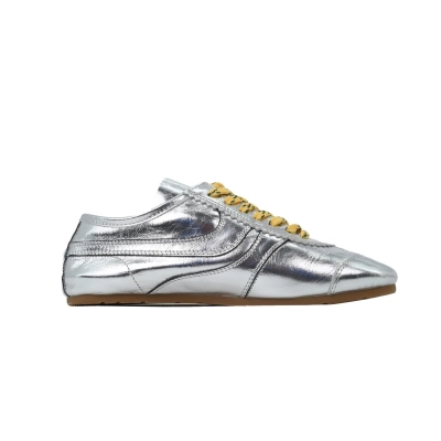 PK God Batch Dries Van Noten Suede Sneakers Liquid Silver 02