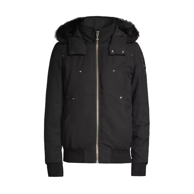 Moose Knuckles ORIGINAL 3Q FUR Black/Black + Purple Brand Fashion Men Jeans 4