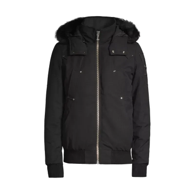 Moose Knuckles ORIGINAL 3Q FUR Black/Black + Purple Brand Fashion Men Jeans 4 02