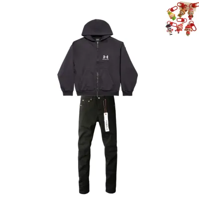 Balenciaga x Under Armour Zip Up Hoodie 'Black/White' + Ksubi Jeans YZ 3004 01