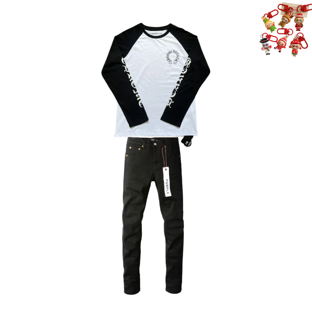 CHROME HEARTS Sweatshirt K9003 + Ksubi Jeans YZ 3004