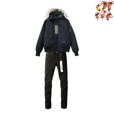 Canada Goose Chilliwack Bomber Jacket Short Down Jacket PBI Black + Purple Brand Fashion Jeans YZ072449 01