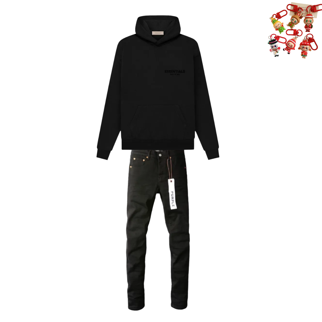 Fear of God Essentials Pullover Hoodie Stretch Limo SS22 + Ksubi Jeans YZ 3004