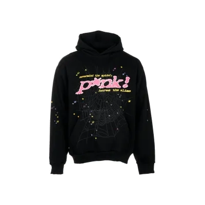 Sp5der P*NK Hoodie Black YZ EG912 + Ksubi Jeans YZ 3004 02
