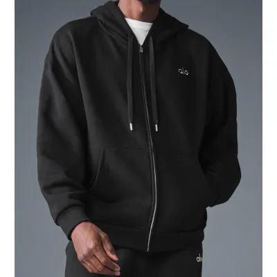 Alo Yoga Accolade Full Zip Hoodie Black  01