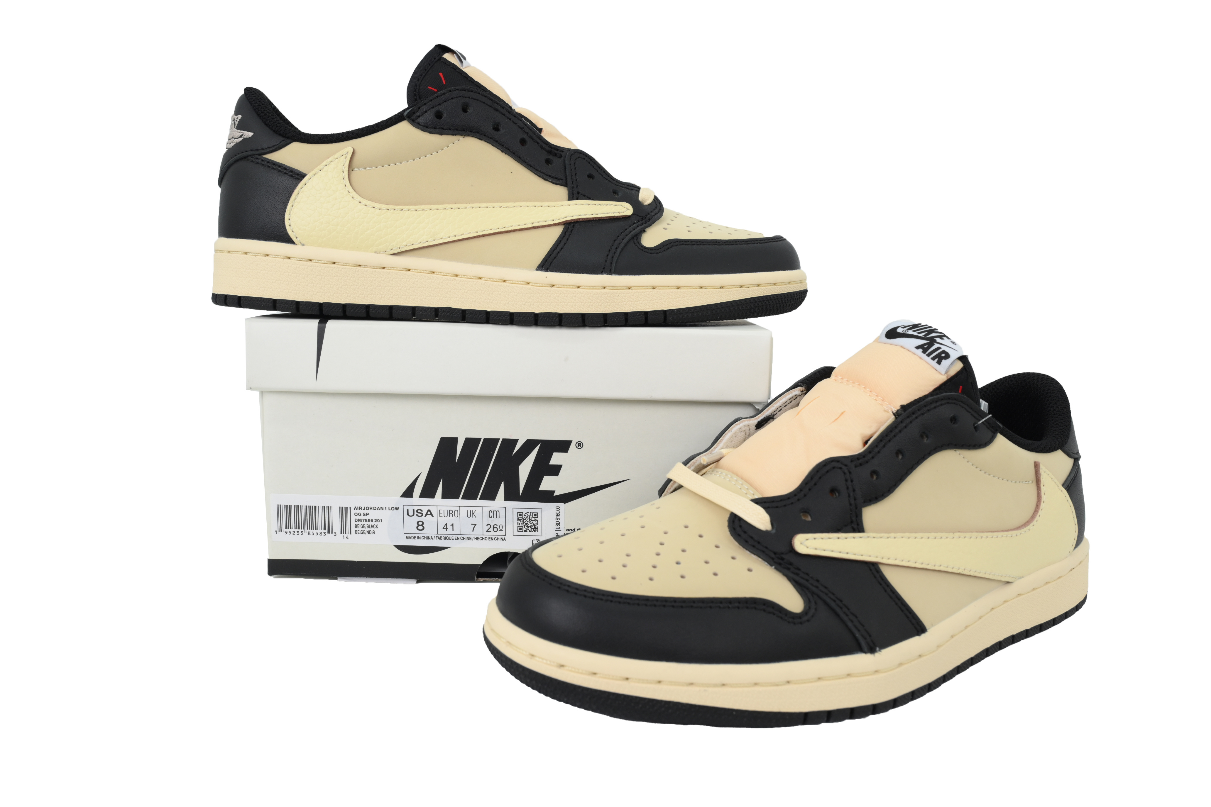 LJR Batch Travis Scott x Air Jordan 1 Retro Low OG SP 'Pale Vanilla' DM7866-201