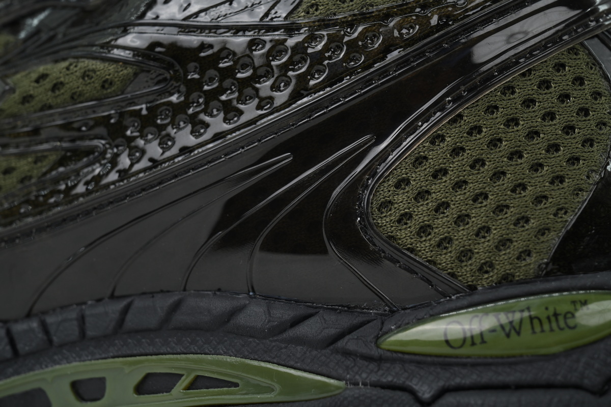 Off White Be Right Back Sneakers Dark Green OMIA295F25 FAB003 6310