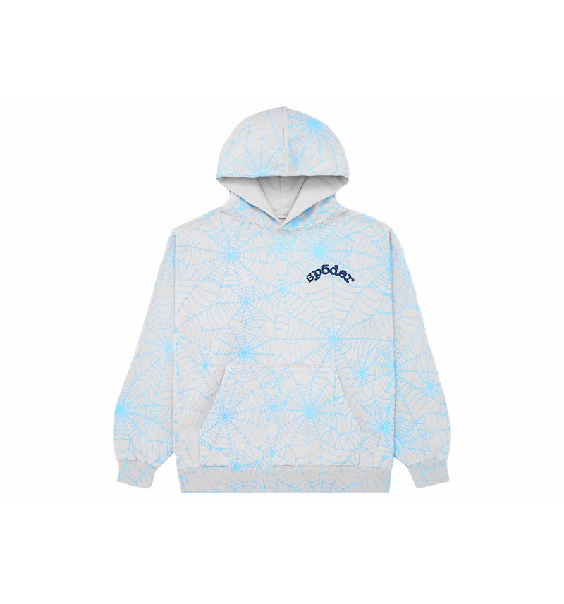 Sp5der AOP Web Hoodie Heather Grey